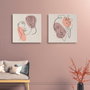 Wallity ASR_CNVS25 - 6 - 30 x 30 Pintura Decorativa en Lienzo (2 Piezas) 30x30cm
